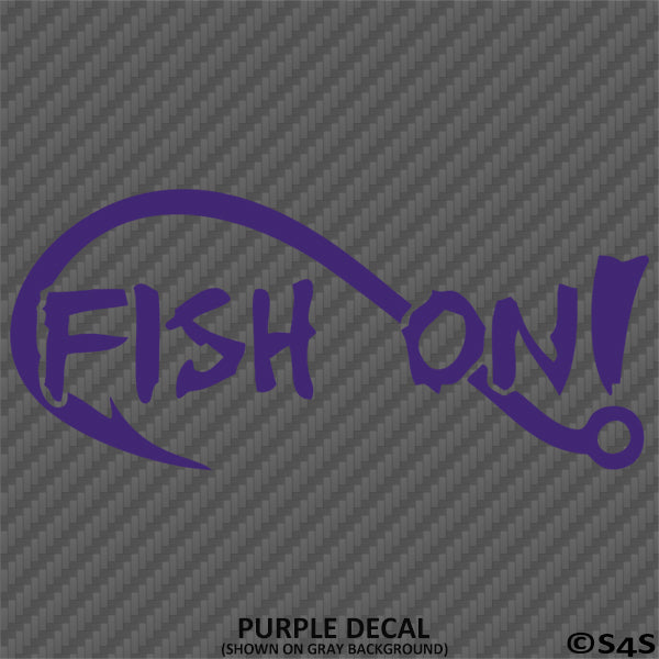 Fish On Single Hook Fishing Vinyl Decal