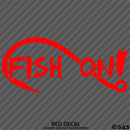 Fish On Single Hook Fishing Vinyl Decal