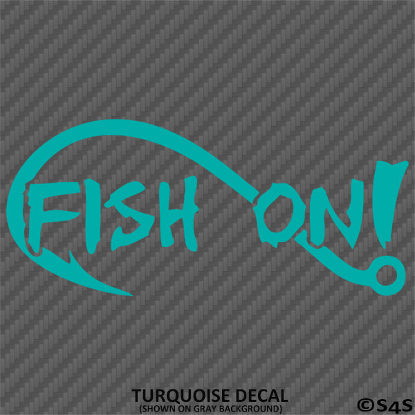 Fish On Single Hook Fishing Vinyl Decal