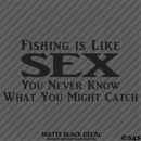 Fishing Is Like Sex, You Never Know What You Might Catch Vinyl Decal