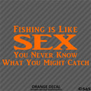 Fishing Is Like Sex, You Never Know What You Might Catch Vinyl Decal