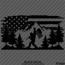 American Flag: Bigfoot Outdoor Scene Vinyl Decal