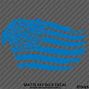 American Flag: Eagle Head Distressed Flag Vinyl Decal