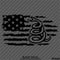 American Flag: Gadsden Snake Distressed Flag 2A Vinyl Decal