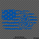 American Flag: Gadsden Snake Distressed Flag 2A Vinyl Decal