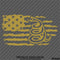 American Flag: Gadsden Snake Distressed Flag 2A Vinyl Decal