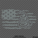 American Flag: Gadsden Snake Distressed Flag 2A Vinyl Decal