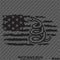 American Flag: Gadsden Snake Distressed Flag 2A Vinyl Decal