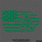 American Flag: Gadsden Snake Distressed Flag 2A Vinyl Decal