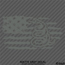 American Flag: Gadsden Snake Distressed Flag 2A Vinyl Decal