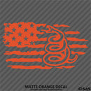 American Flag: Gadsden Snake Distressed Flag 2A Vinyl Decal