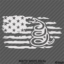 American Flag: Gadsden Snake Distressed Flag 2A Vinyl Decal