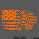 American Flag: Gadsden Snake Distressed Flag 2A Vinyl Decal