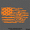 American Flag: Gadsden Snake Distressed Flag 2A Vinyl Decal