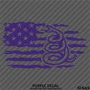 American Flag: Gadsden Snake Distressed Flag 2A Vinyl Decal