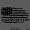 American Flag: Corvette Distressed Flag Vinyl Decal