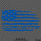 American Flag: Corvette Distressed Flag Vinyl Decal