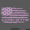 American Flag: Corvette Distressed Flag Vinyl Decal