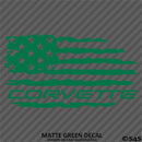 American Flag: Corvette Distressed Flag Vinyl Decal