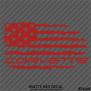 American Flag: Corvette Distressed Flag Vinyl Decal