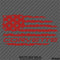 American Flag: Corvette Distressed Flag Vinyl Decal