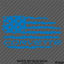 American Flag: Corvette Distressed Flag Vinyl Decal