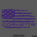 American Flag: Corvette Distressed Flag Vinyl Decal