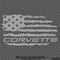 American Flag: Corvette Distressed Flag Vinyl Decal