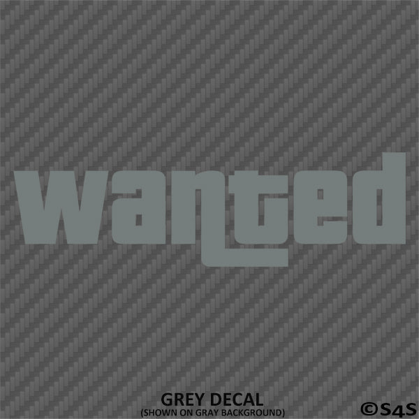 Wanted JDM GTA Style Automotive Vinyl Decal Style 2