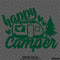 Happy Camper Camping Vinyl Decal Style 2