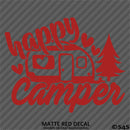 Happy Camper Camping Vinyl Decal Style 2