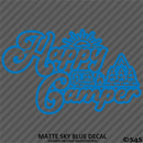 Happy Camper Outdoor Camping Scene Vinyl Decal