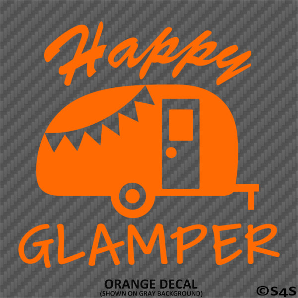 Happy Glamper Camping Vinyl Decal