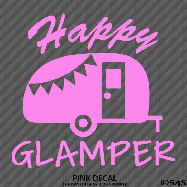 Happy Glamper Camping Vinyl Decal