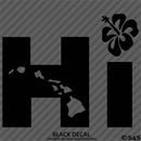 Hi Hawaiian Islands Hibiscus Vinyl Decal