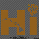 Hi Hawaiian Islands Hibiscus Vinyl Decal