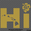 Hi Hawaiian Islands Hibiscus Vinyl Decal