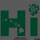 Hi Hawaiian Islands Hibiscus Vinyl Decal