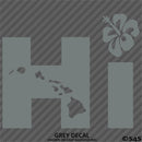 Hi Hawaiian Islands Hibiscus Vinyl Decal