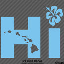 Hi Hawaiian Islands Hibiscus Vinyl Decal