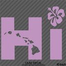 Hi Hawaiian Islands Hibiscus Vinyl Decal
