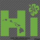 Hi Hawaiian Islands Hibiscus Vinyl Decal