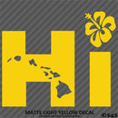 Hi Hawaiian Islands Hibiscus Vinyl Decal