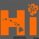 Hi Hawaiian Islands Hibiscus Vinyl Decal