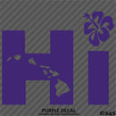 Hi Hawaiian Islands Hibiscus Vinyl Decal