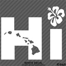 Hi Hawaiian Islands Hibiscus Vinyl Decal