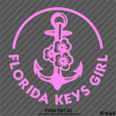 Florida Keys Girl: Anchor Vinyl Decal