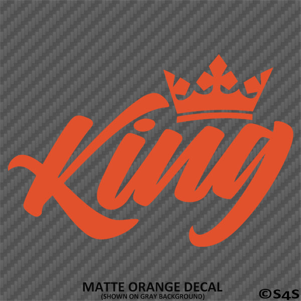 King JDM Style Crown Vinyl Decal Style 2