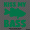 Kiss My Bass Funny Fishing Hunting Vinyl Decal