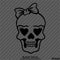 Lady Skull With Bow Vinyl Decal